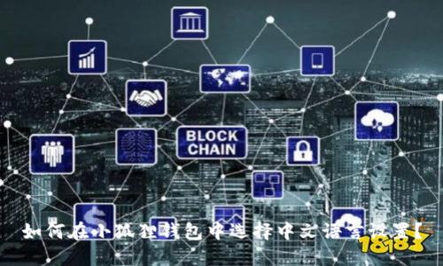 如何在小狐狸钱包中选择中文语言设置？